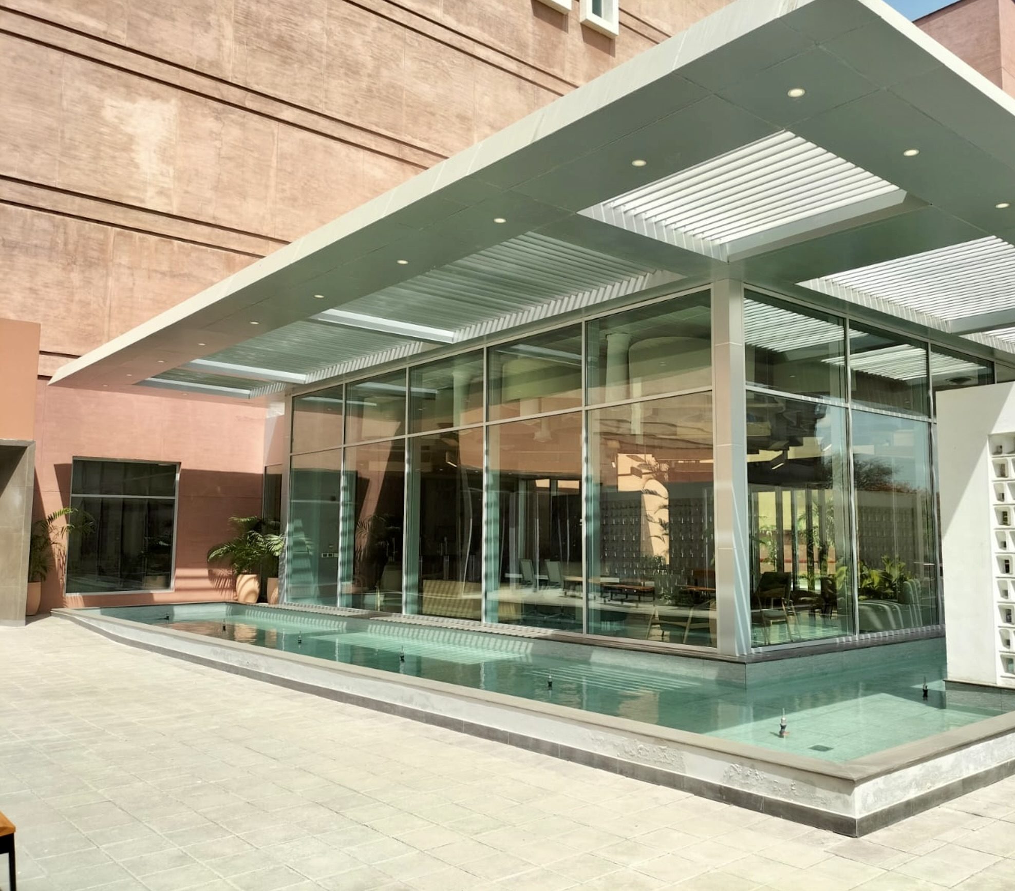 Getz Pharma — Head Office, Ground Floor (Reception) — Getz Pharma commercial / reception + structure in Korangi, Karachi, Pakistan — view 2